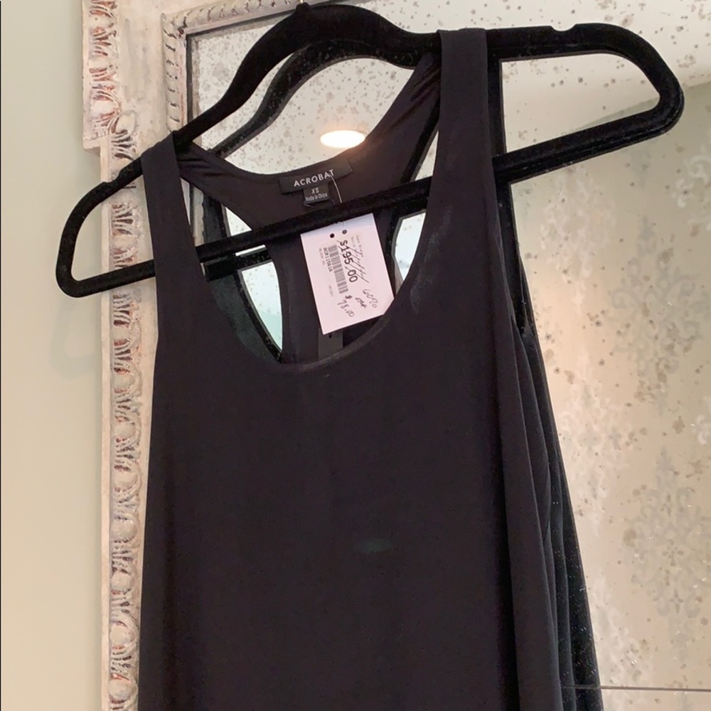 Acrobat solid silk tank dress. Size extra small